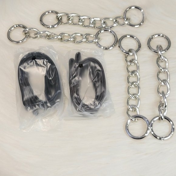 Miche Handbags - Miche Silver Interchangeable Handle Set with Black and Brown Straps